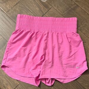 Nike Women's Pink Shorts High Waisted With Underwear NEW with Tags